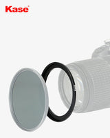Camera lens filter with Kase branding on a white background