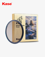 Kase camera filter with packaging on a white background