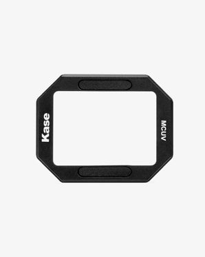 Black camera lens filter with 'Kase' branding on a white background