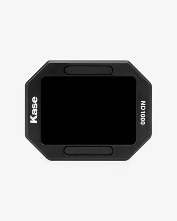 Black camera filter with 'Kase' branding on a white background