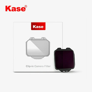 Kase clip-in camera filter with packaging on a white background